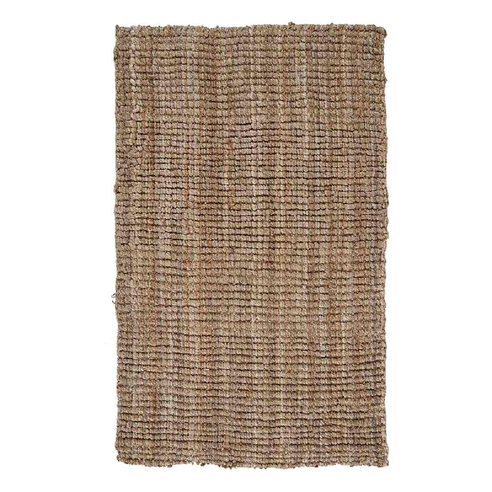 At Home (B181) Jute Boucle Woven Accent Rug 3x5