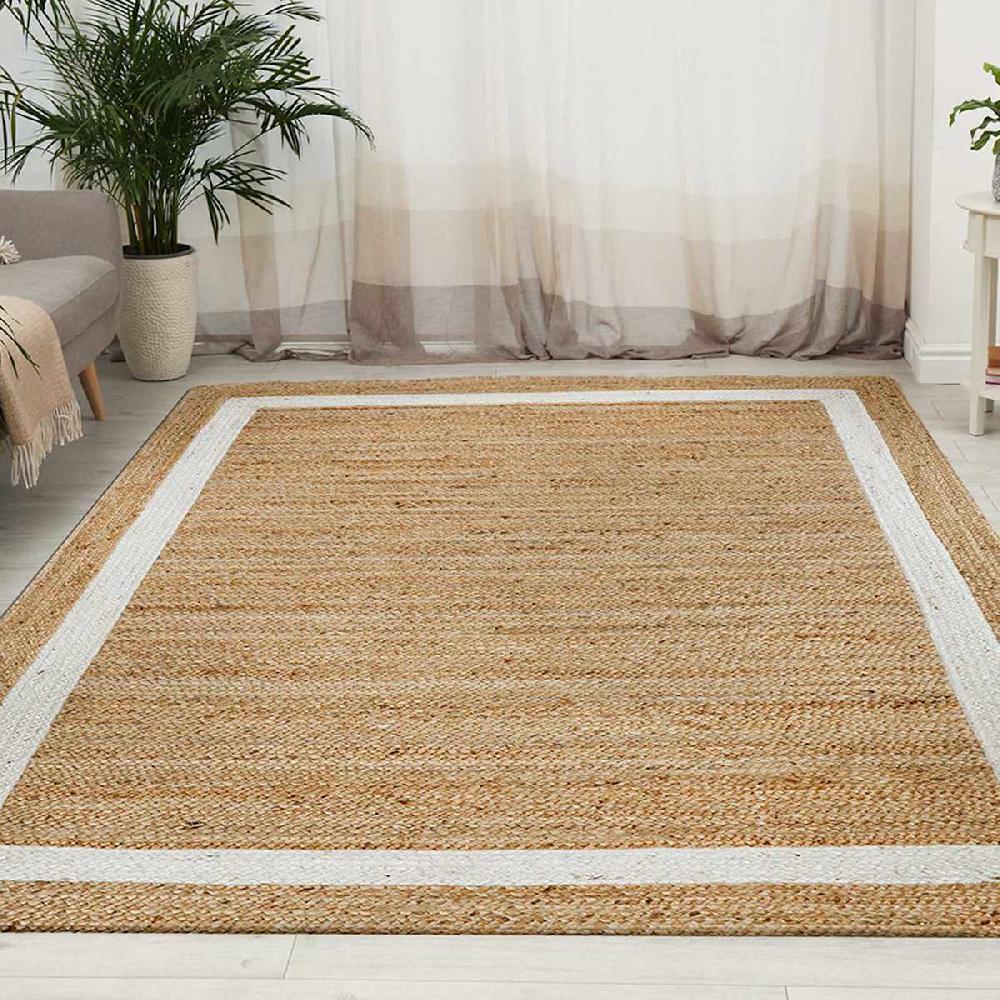At Home (B728) Kinsey Natural Border Runner 2x7