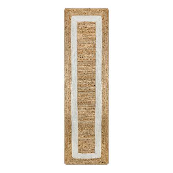 at home (B728) Kinsey Natural Border Runner 2x7