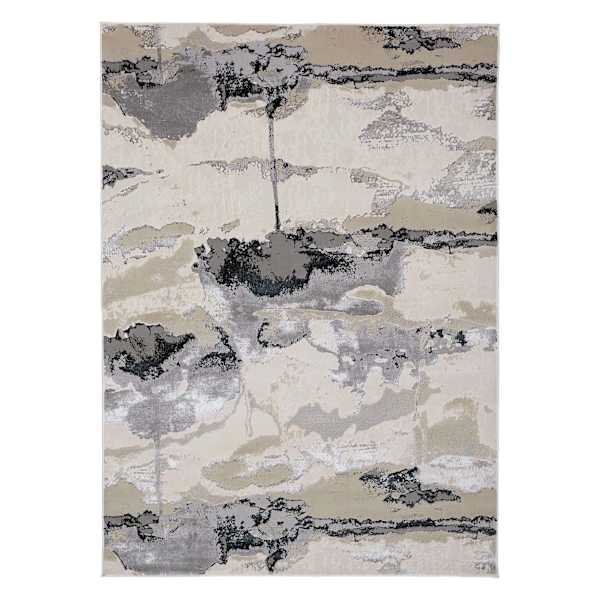 at home (B757) Miramar Ivory Abstract Area Rug 7x10
