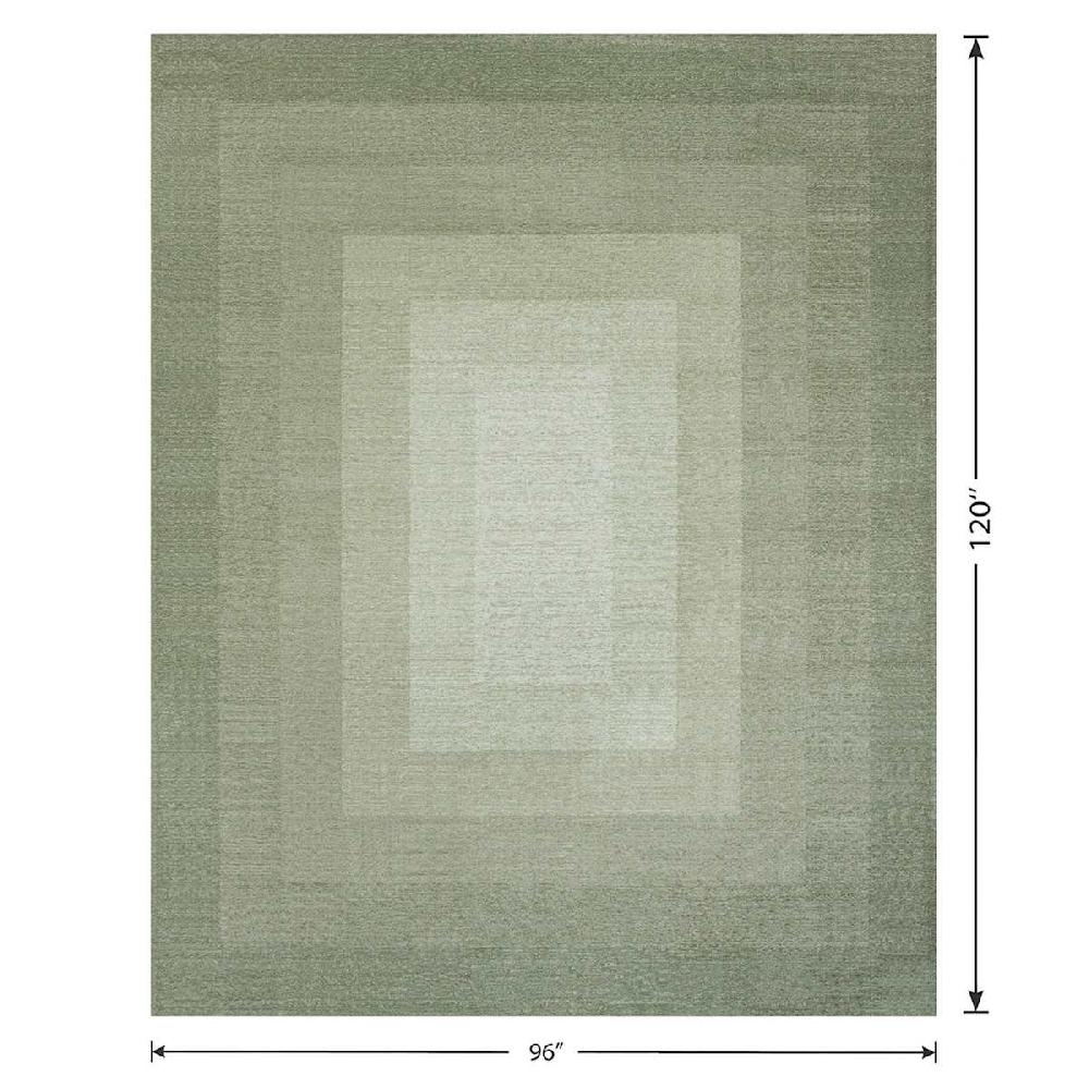 At Home (B893) Green Ombre Flatweave Area Rug 8x10