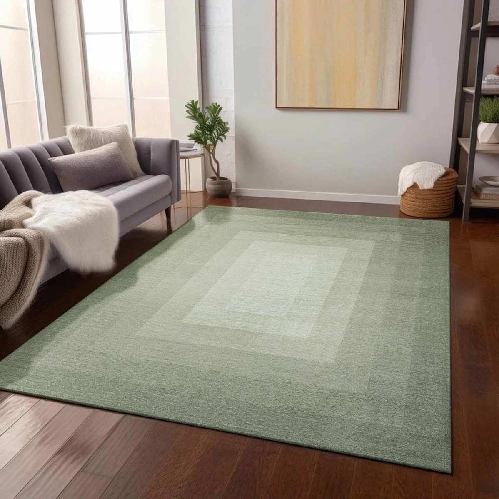 At Home (B893) Green Ombre Flatweave Area Rug 8x10