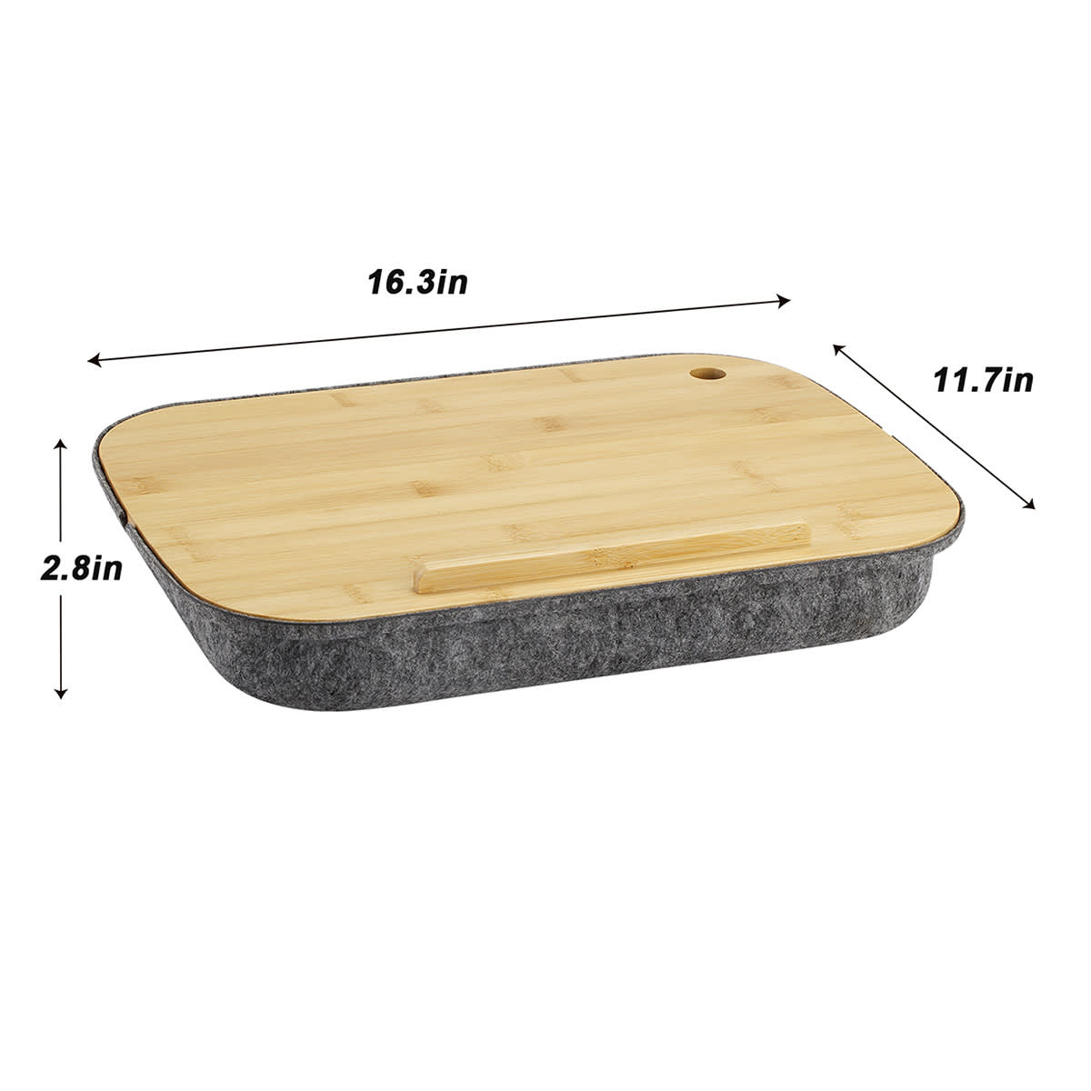 At Home Bamboo & Felt Lap Desk