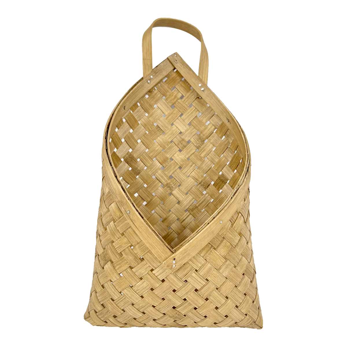 At Home Bamboo Wall Basket 8x14