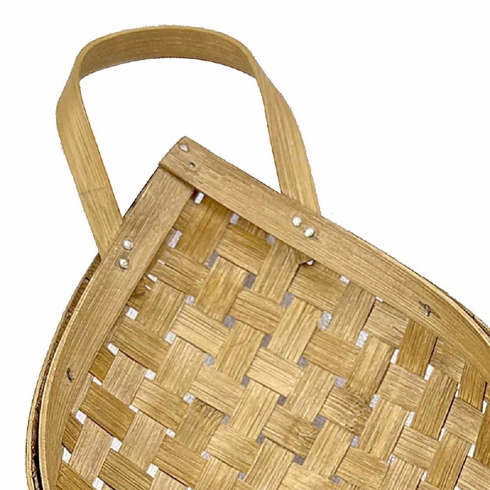 At Home Bamboo Wall Basket 8x14