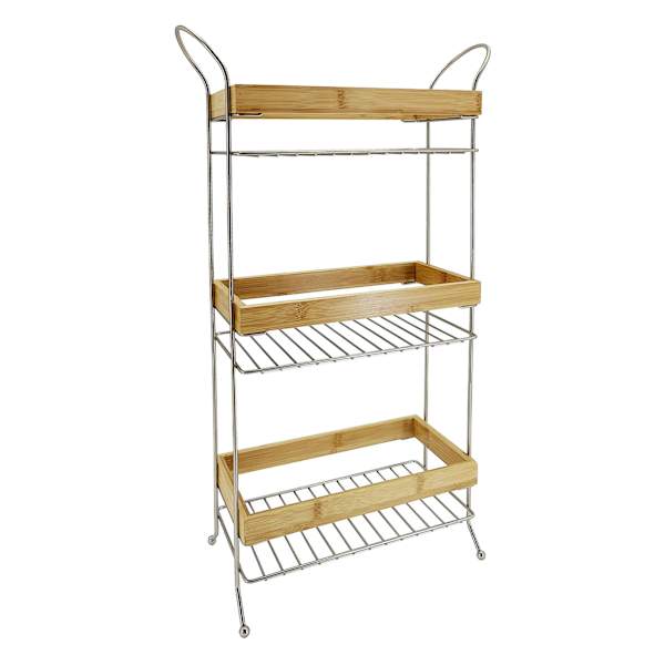 at home Bamboo Wood Storage Stand