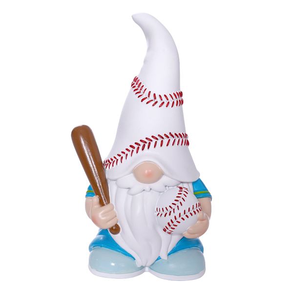 at home Baseball Gnome Outdoor Garden Statue 10"
