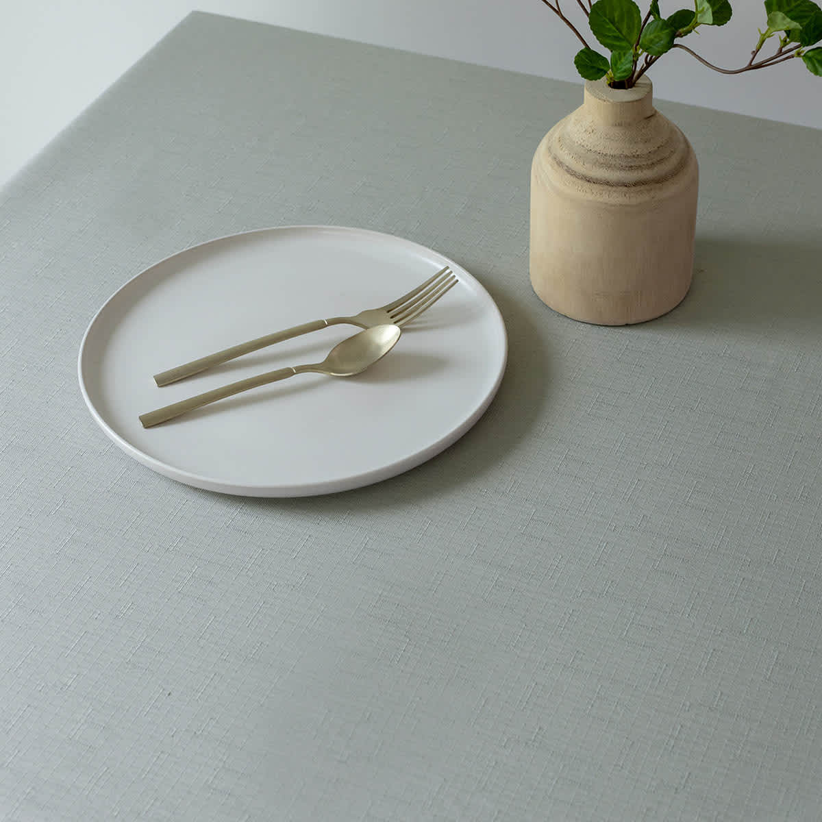 At Home Basics Solid Fog Tablecloth 60x104
