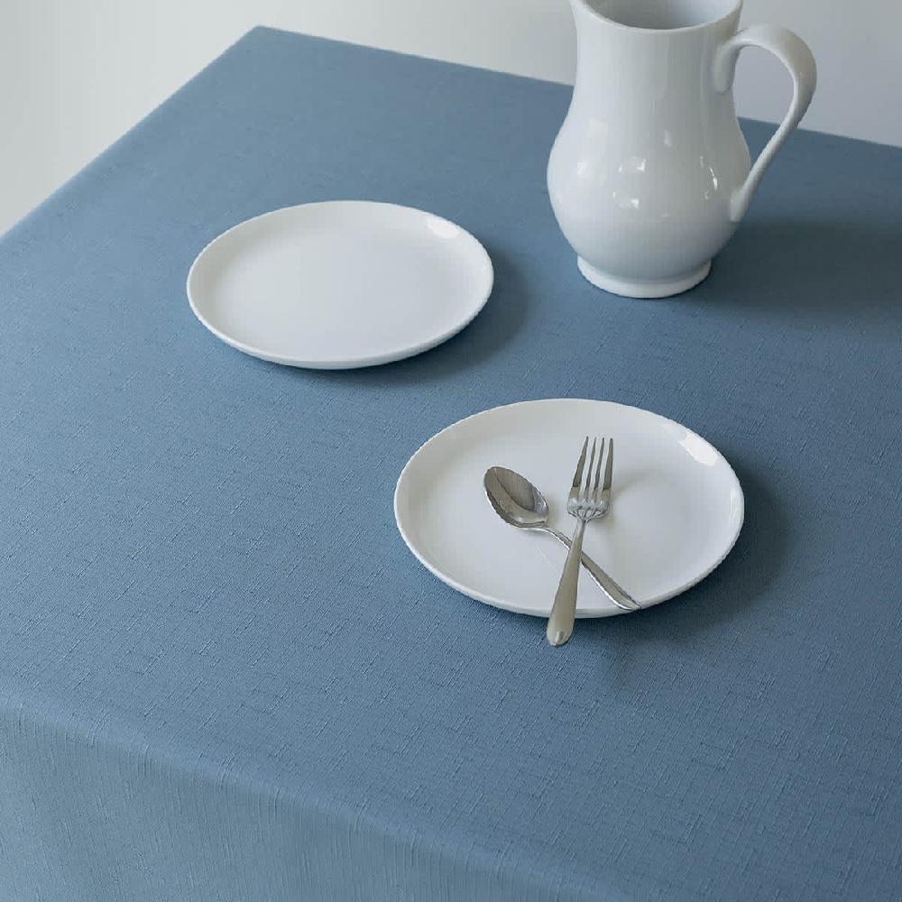At Home Basics Solid French Blue Tablecloth 60x104