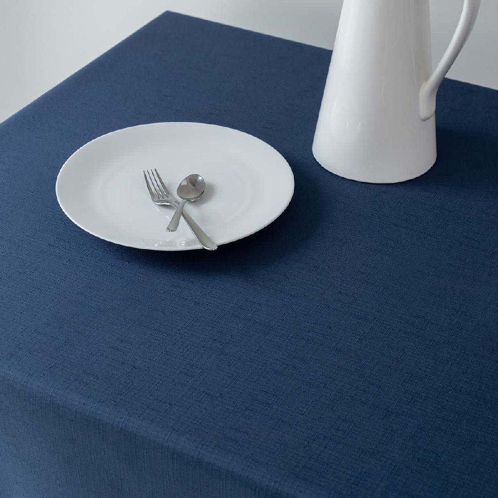 At Home Basics Solid Navy Blue Tablecloth 60x104
