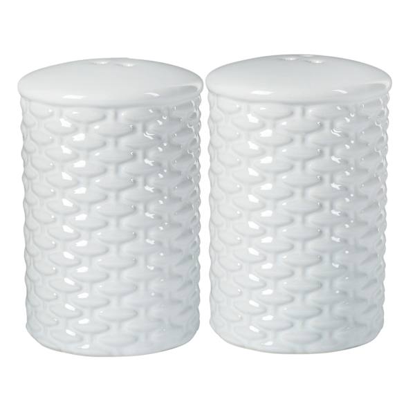 at home Basketweave Salt & Pepper Shaker Set
