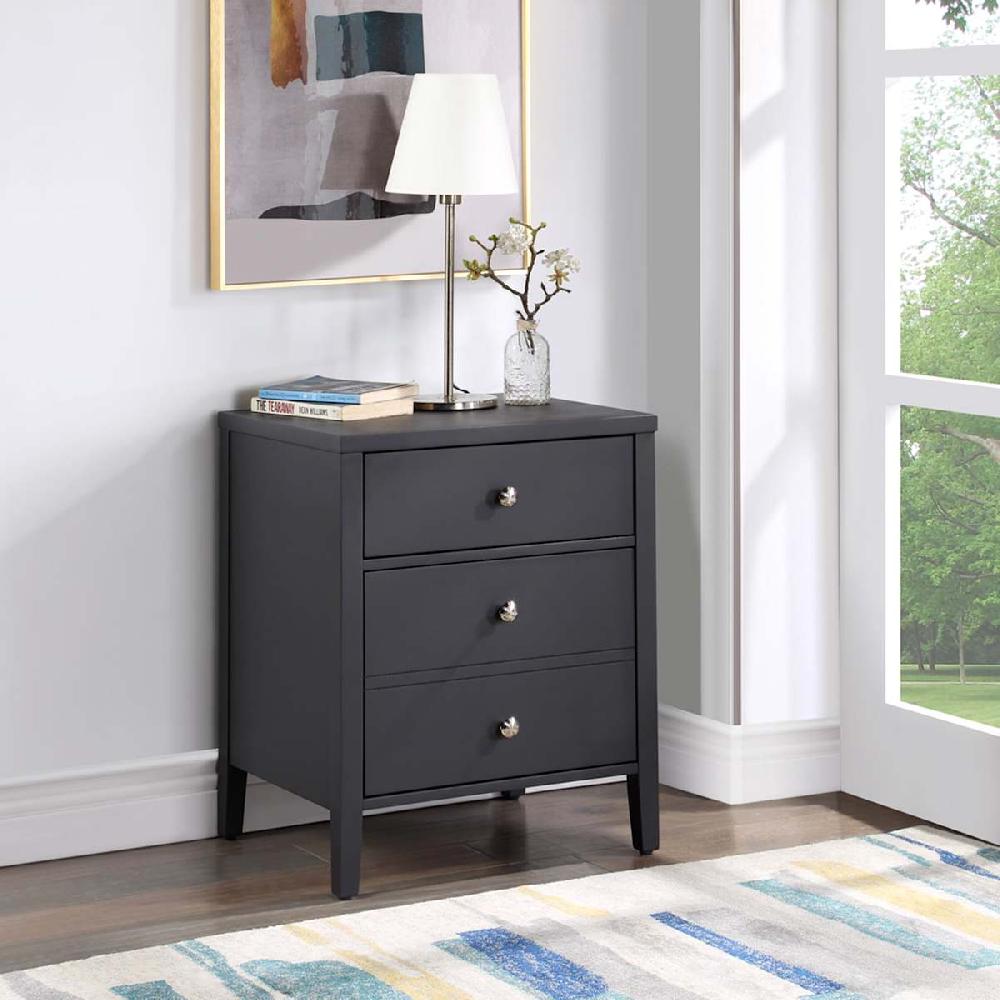 At Home Beck 2-Drawer Cabinet Grey