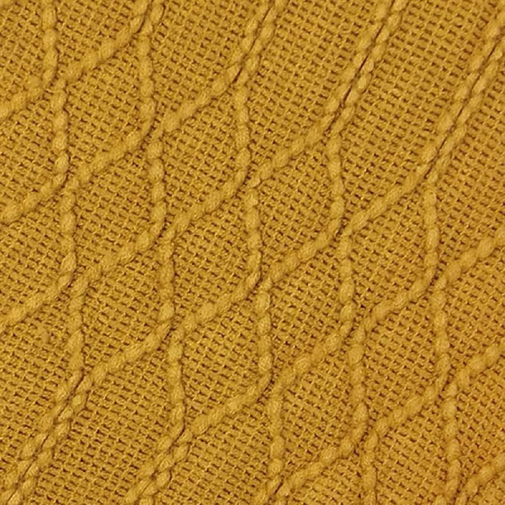 At Home Beverly Mustard Yellow Throw Blanket 50x60