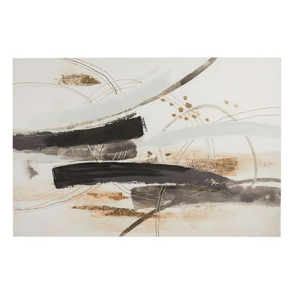 at home Black Abstract Canvas Wall Art 40x60