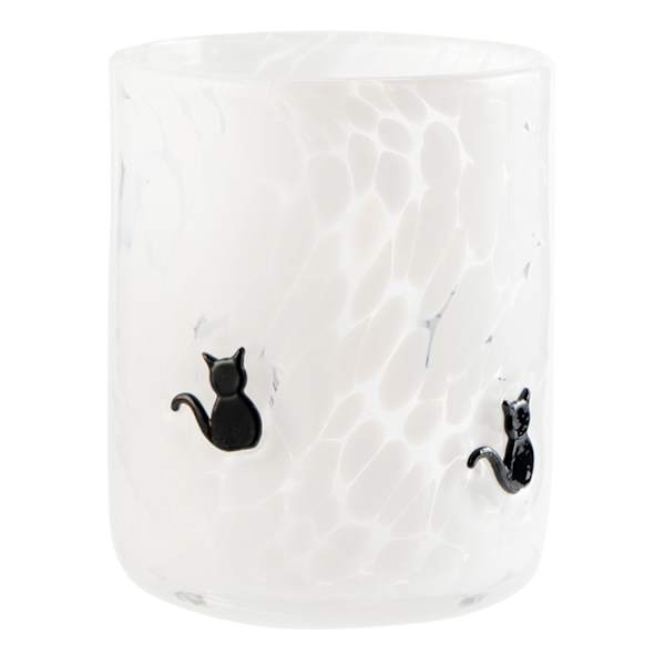 at home Black Cat Icon Double Old Fashioned Glass