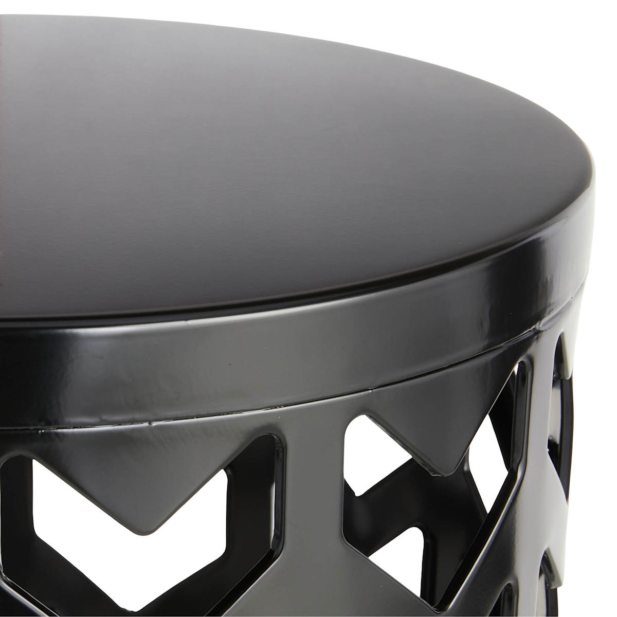 At Home Black Chevron Metal Plant Stand 20"