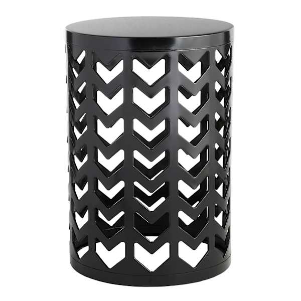 at home Black Chevron Metal Plant Stand 20"