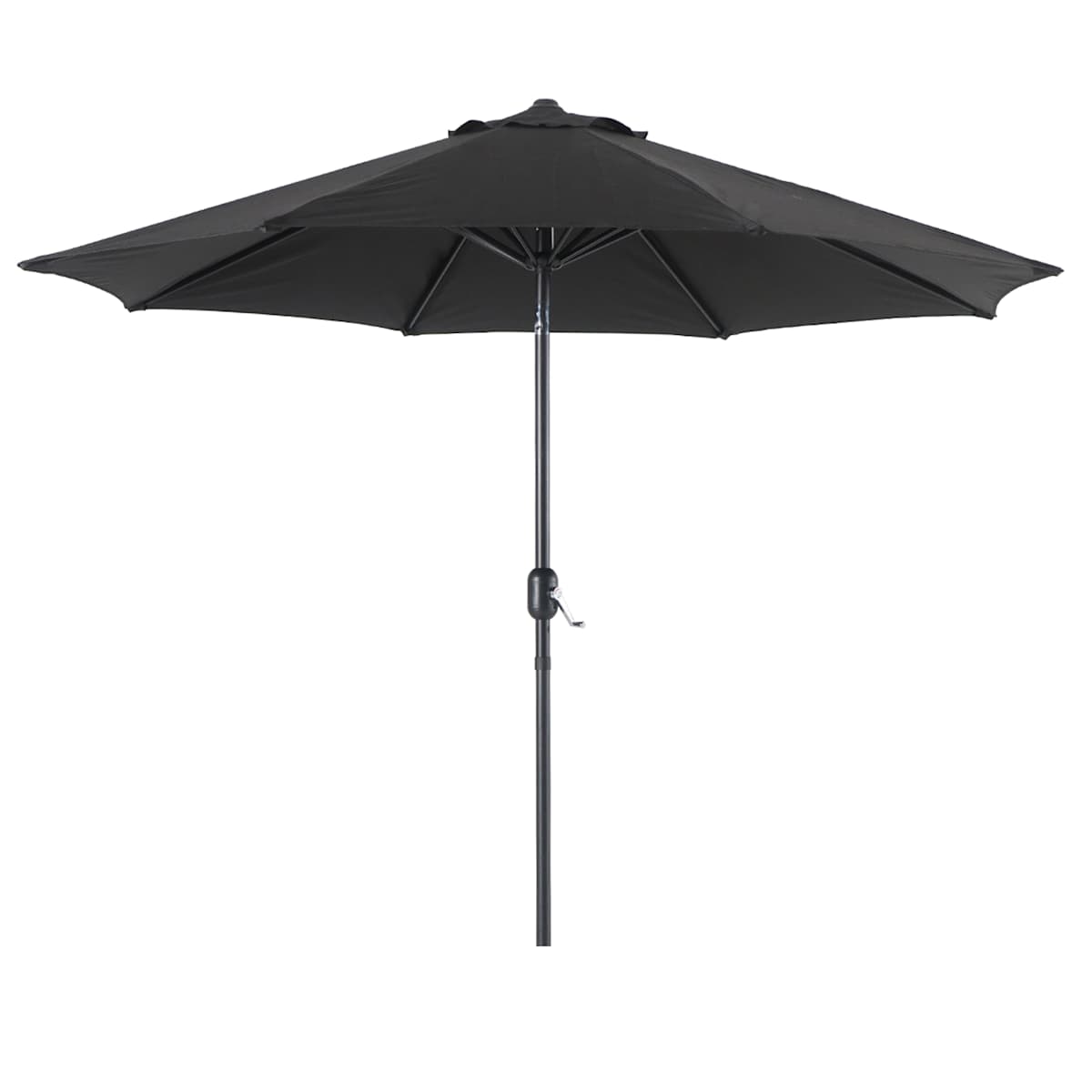 At Home Black Crank & Tilt Round Patio Umbrella 9'