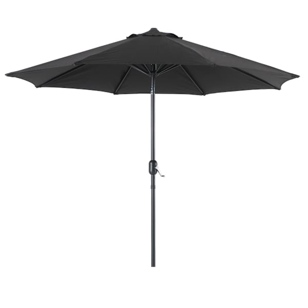 at home Black Crank & Tilt Round Patio Umbrella 9'