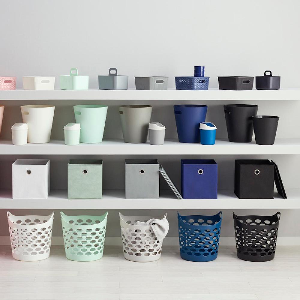 At Home Black Flexible Laundry Basket 30l