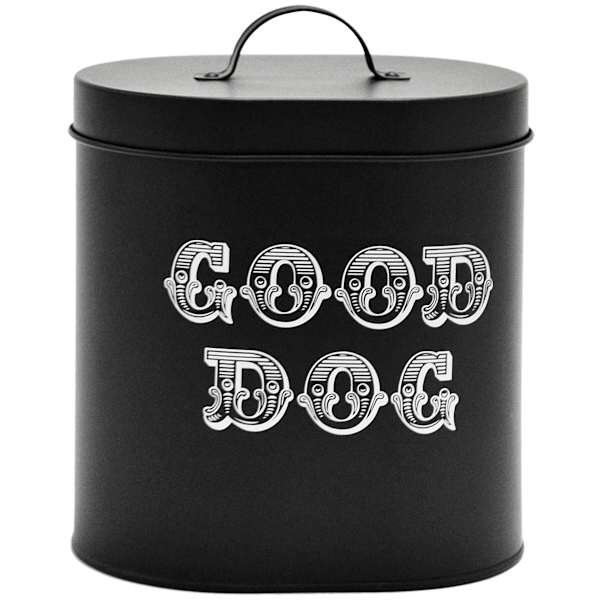 at home Black Good Dog Treat Canister