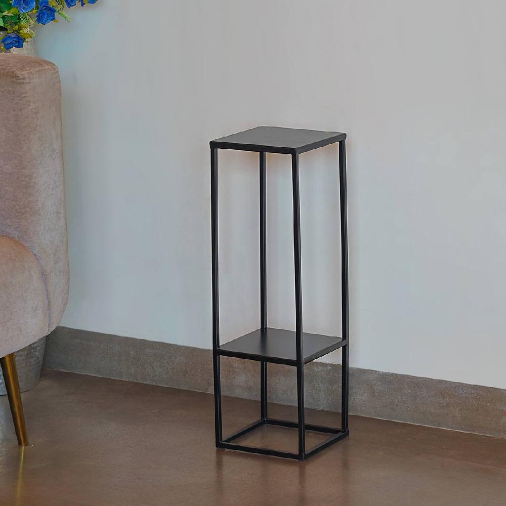 At Home Black Iron Metal Riser 23"