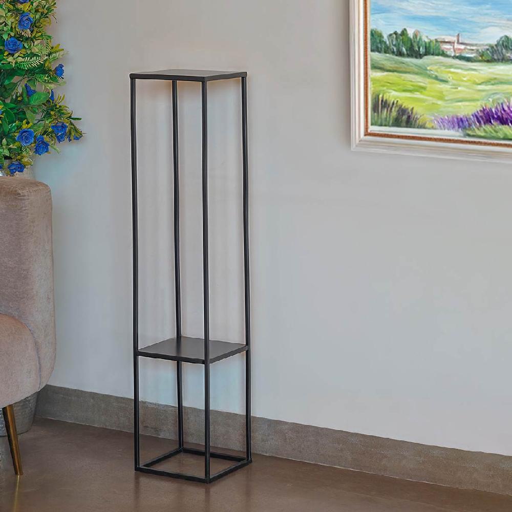 At Home Black Iron Metal Riser 40"