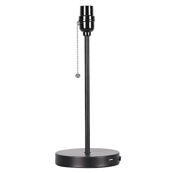 at home Black Lamp Base with USB Port 14"