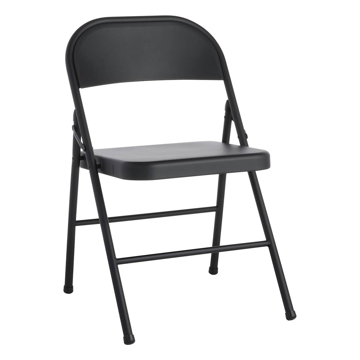 At Home Black Metal Folding Chair