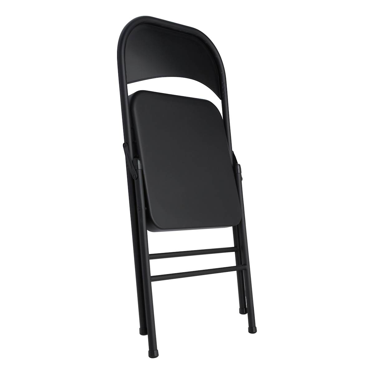 At Home Black Metal Folding Chair