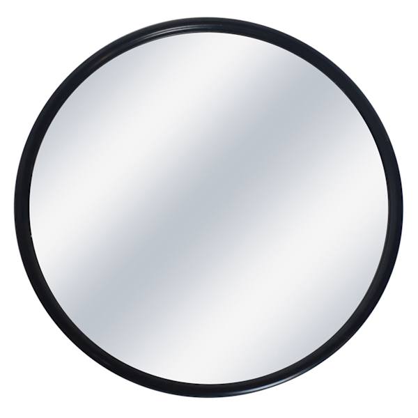 at home Black Metal Round Wall Mirror 22"