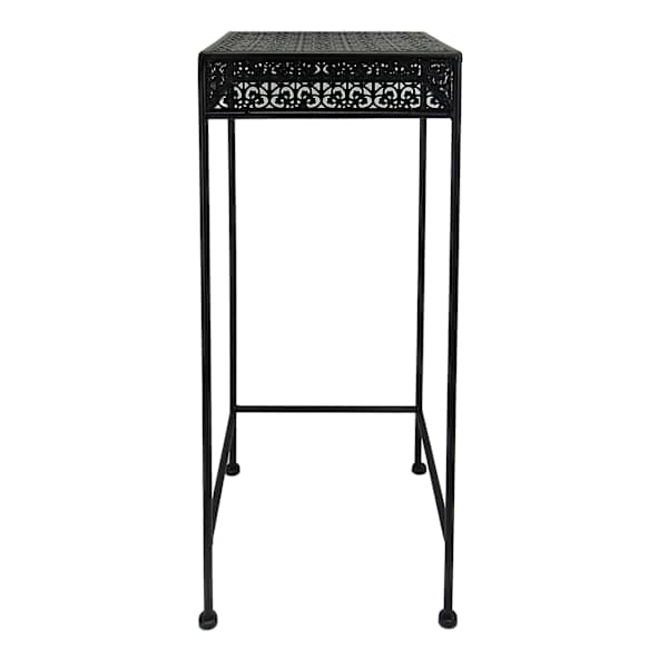 at home Black Metal Square Plant Stand Large