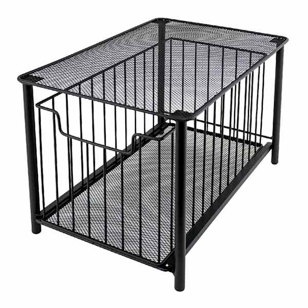 at home Black Metal Under the Sink Storage Large