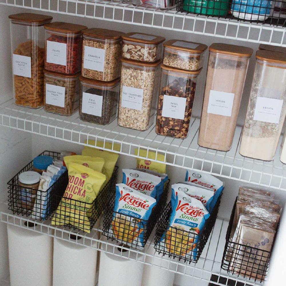 At Home Black Metal Wire Wall Basket Small