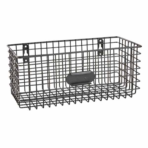 at home Black Metal Wire Wall Basket Small