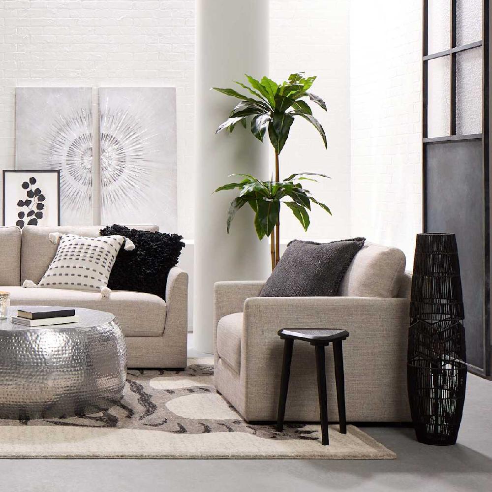 At Home Black Paper Rope Uplight Floor Lamp 35"