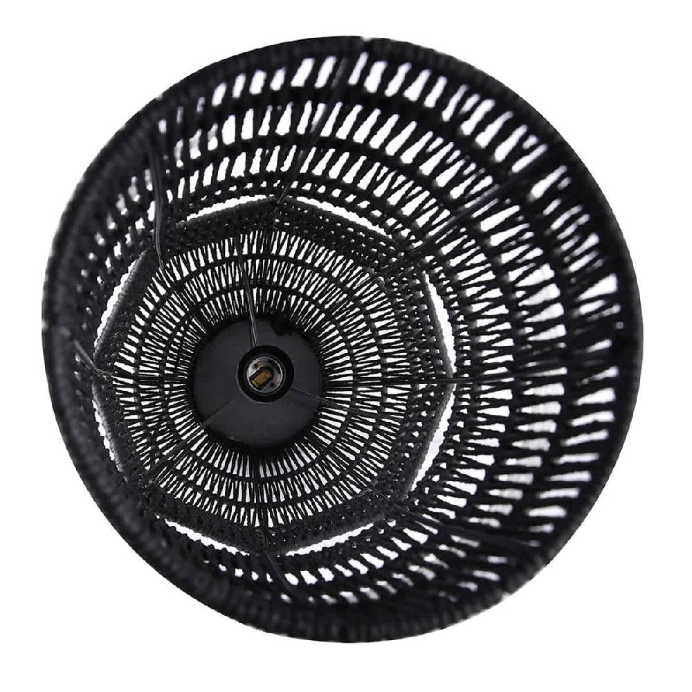 At Home Black Paper Rope Uplight Floor Lamp 35"