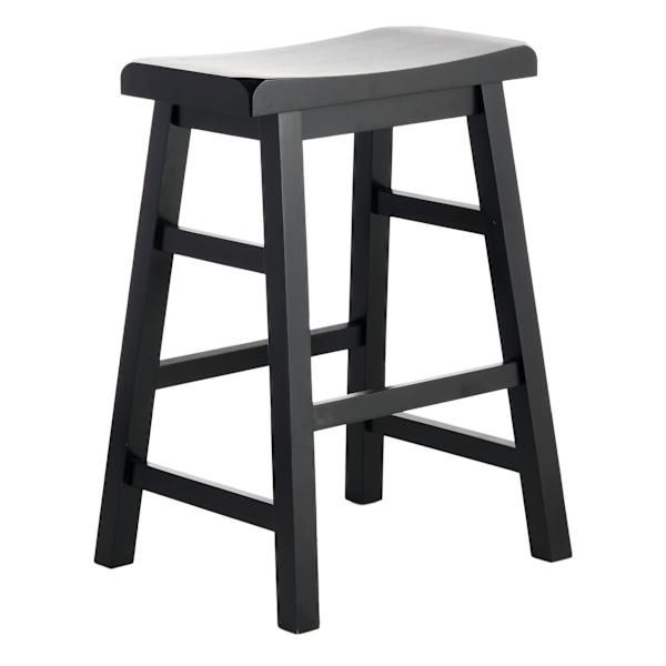 at home Black Saddle Counter Stool 24"