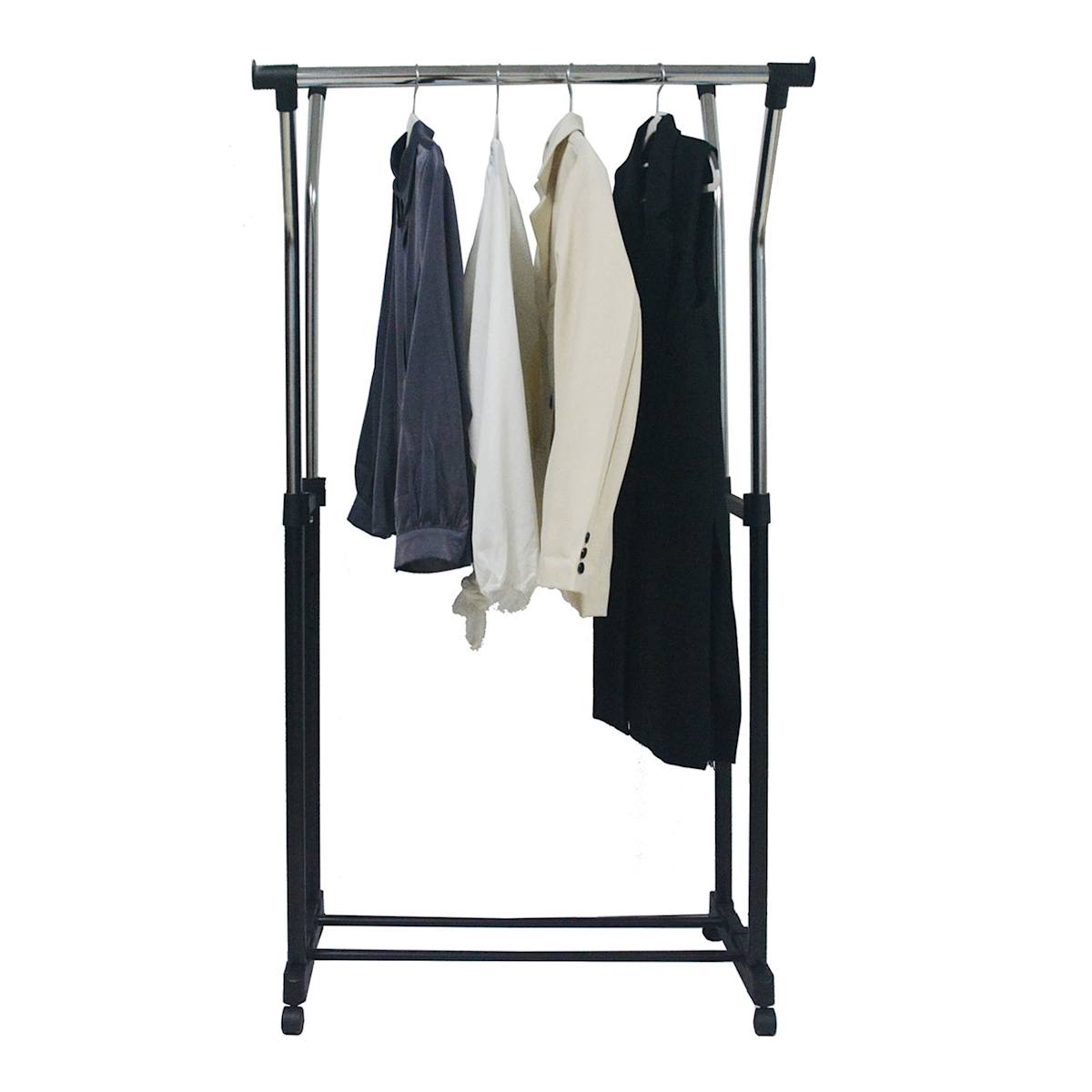 At Home Black & Silver Garment Rack