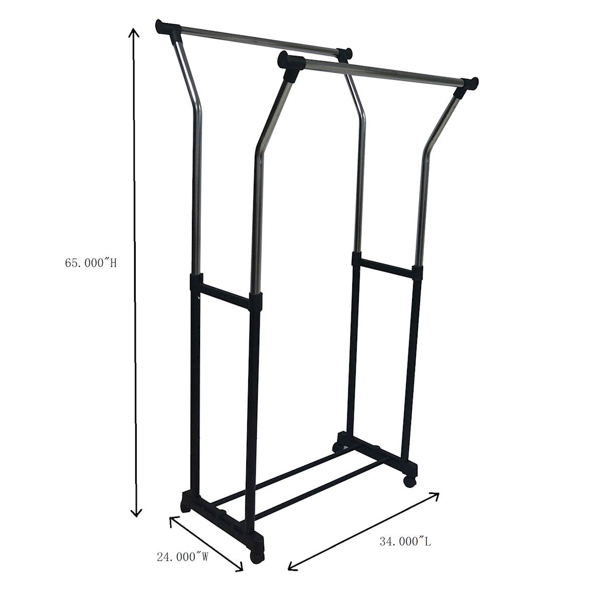 At Home Black & Silver Garment Rack
