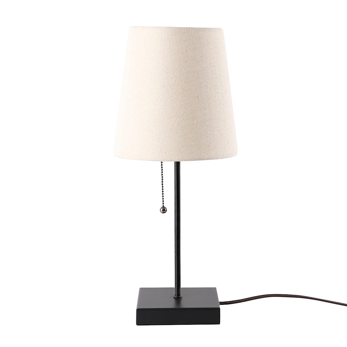At Home Black Stick Small Table Lamp With Shade 18"