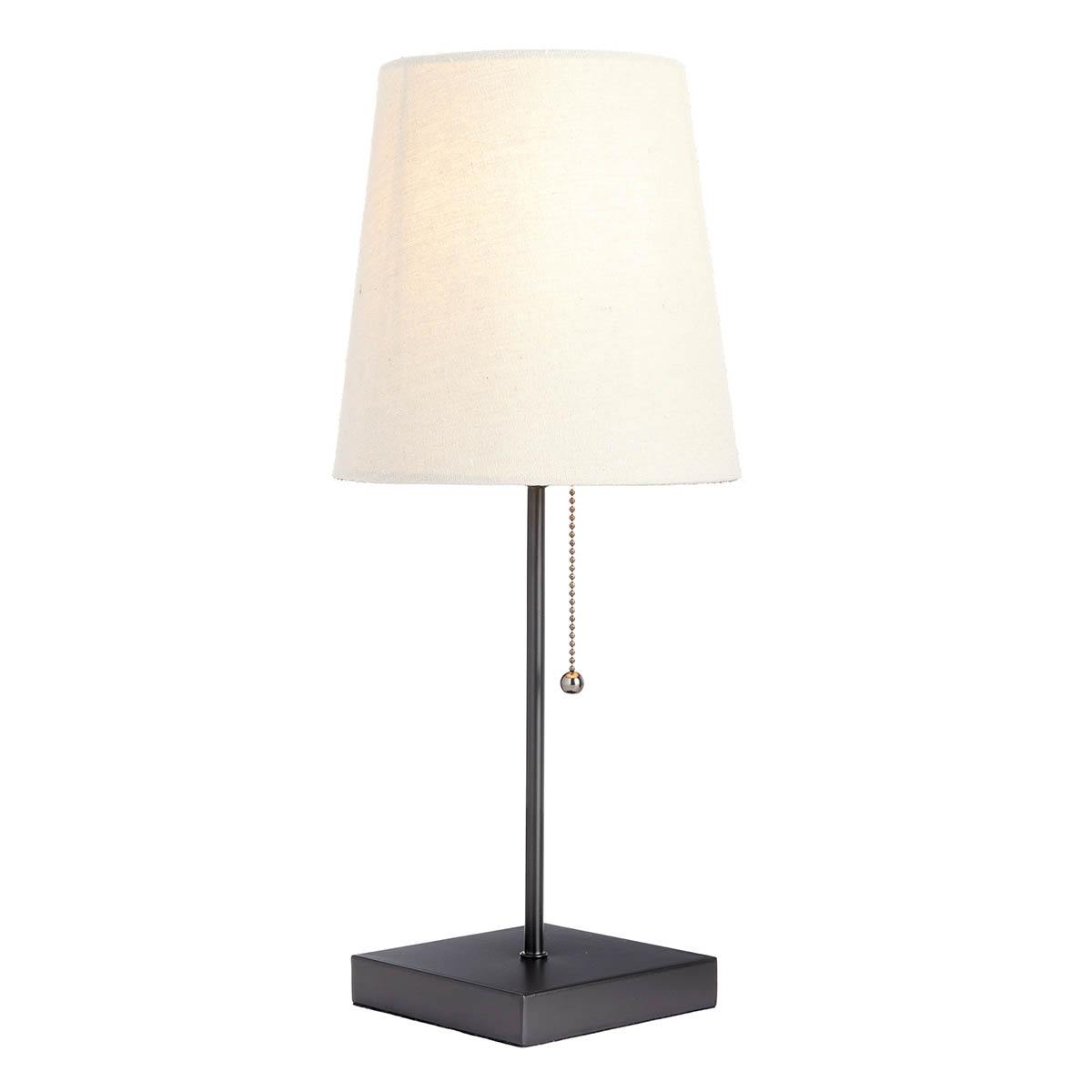 At Home Black Stick Small Table Lamp With Shade 18"