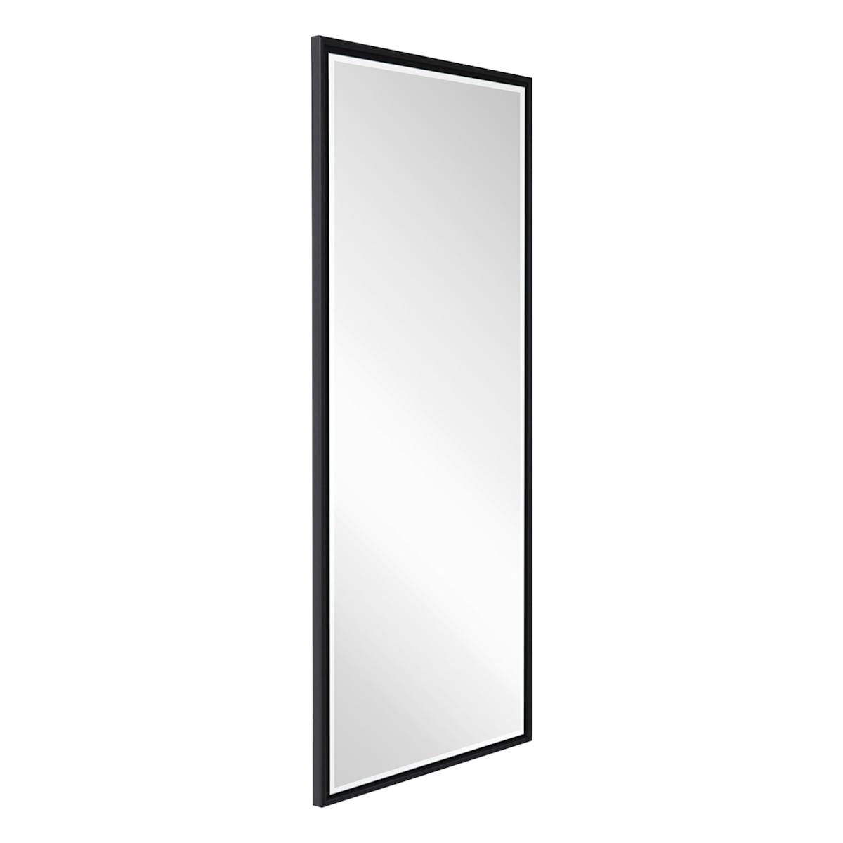 At Home Black Thin Framed Leaner Mirror 24x70