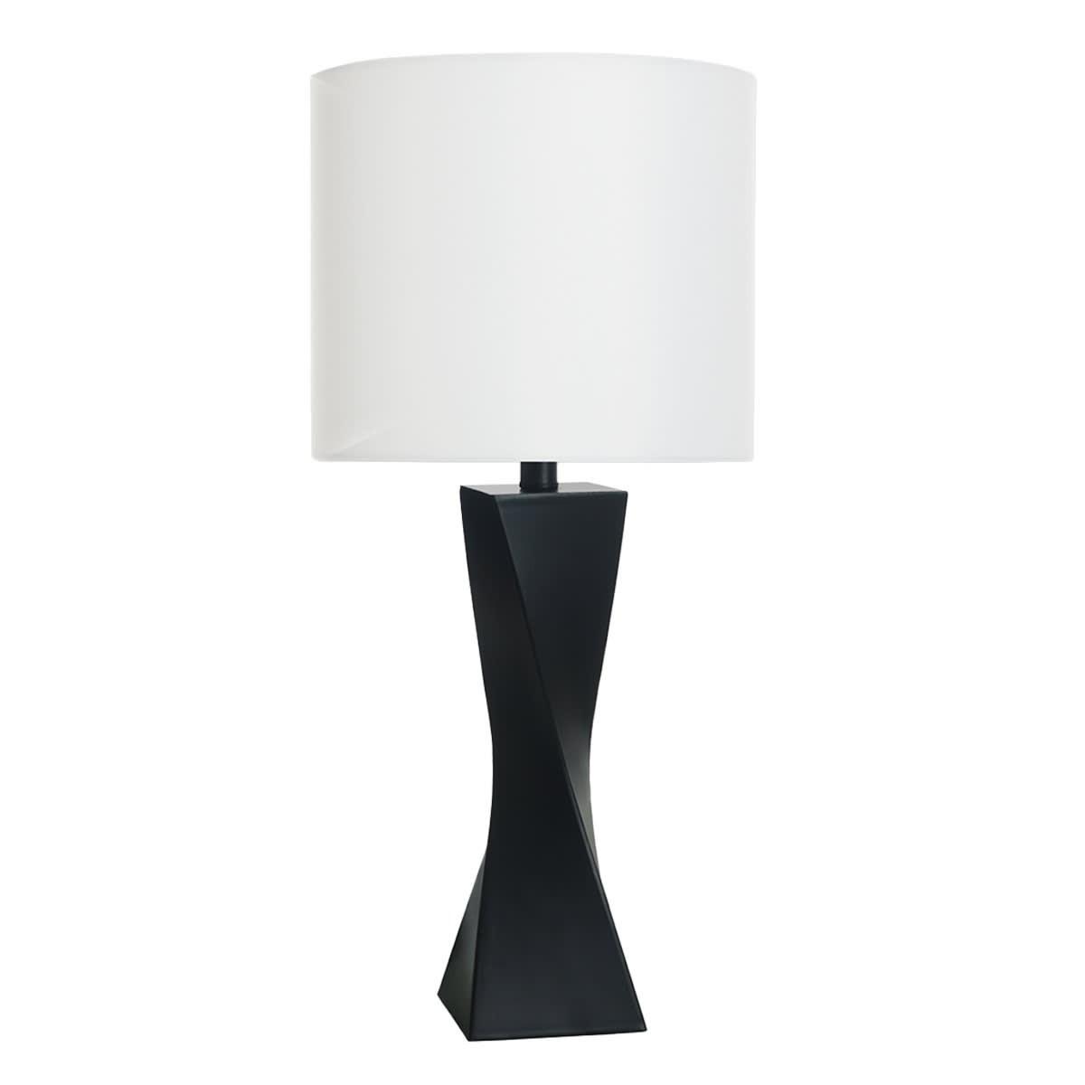 At Home Black Twist Medium Table Lamp 20"