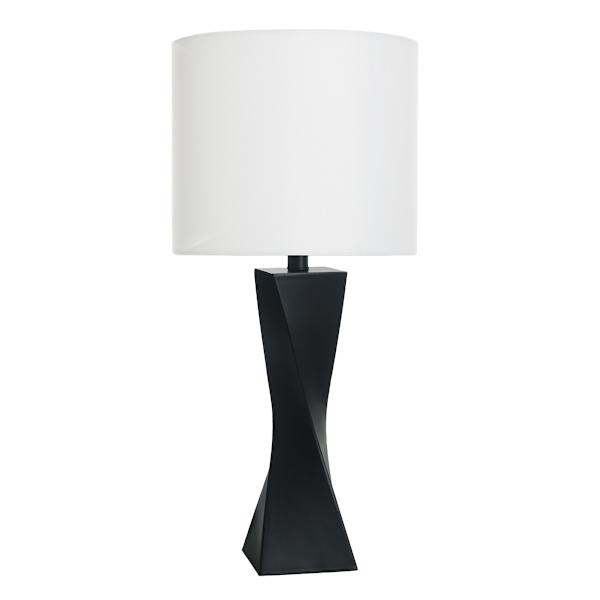 at home Black Twist Medium Table Lamp 20"