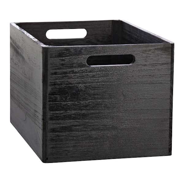 at home Black Wooden Storage Basket Set Medium