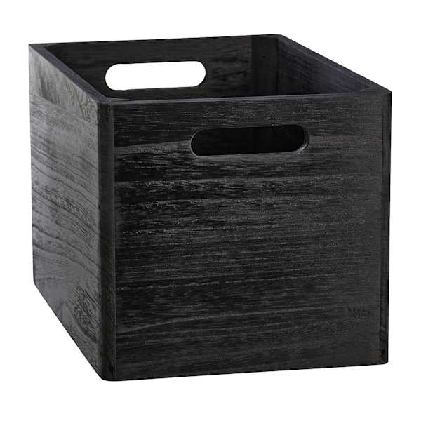 at home Black Wooden Storage Basket Set Small