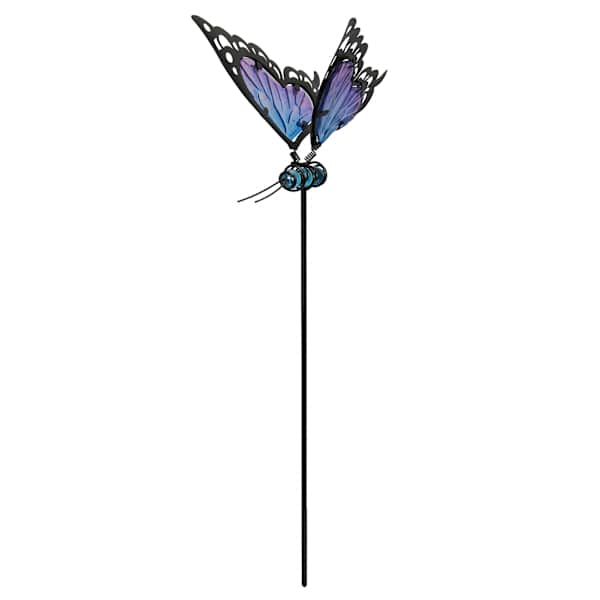 at home Blue Butterfly Yard Pick 24"