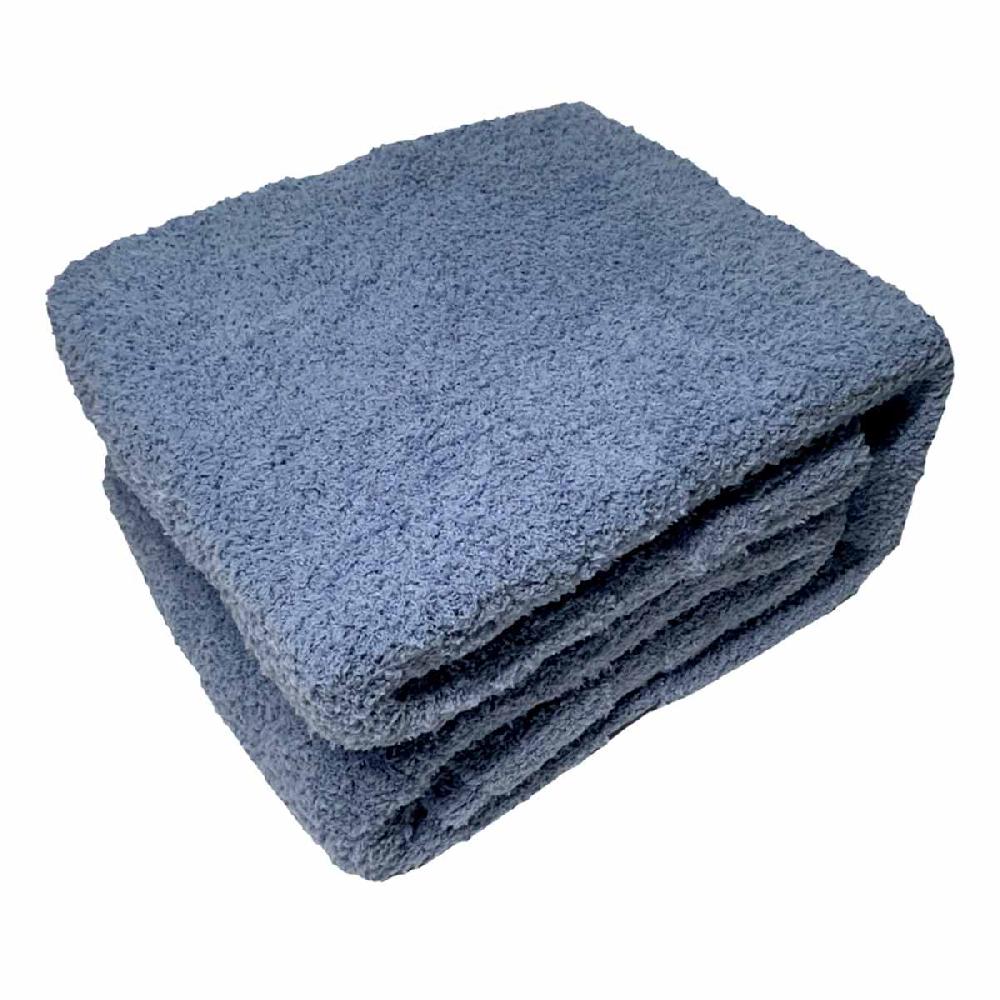 At Home Blue Cozy Knit Bed Blanket King