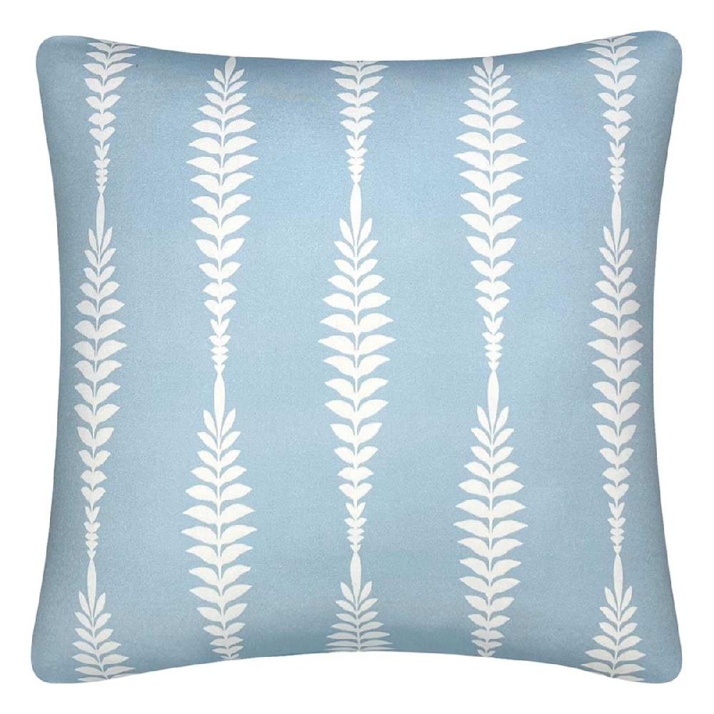 At Home Blue Fern Print Throw Pillow 18"